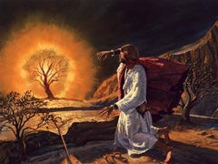 Moses,burning bush